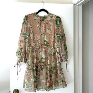 HELLO MOLLY Long Sleeve Flower Dress